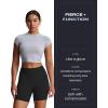 imageAoxjox Impact Seamless Workout Biker Shorts for Women Hidden Scrunch LowHigh Waisted Athletic Running Yoga Short 45quot5quotBlack