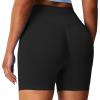 imageAoxjox Impact Seamless Workout Biker Shorts for Women Hidden Scrunch LowHigh Waisted Athletic Running Yoga Short 45quot5quotBlack