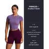 imageAoxjox Impact Seamless Workout Biker Shorts for Women Hidden Scrunch LowHigh Waisted Athletic Running Yoga Short 45quot5quotCherry Purple