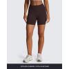 imageAoxjox Impact Seamless Workout Biker Shorts for Women Hidden Scrunch LowHigh Waisted Athletic Running Yoga Short 45quot5quotDark Coffee