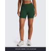 imageAoxjox Impact Seamless Workout Biker Shorts for Women Hidden Scrunch LowHigh Waisted Athletic Running Yoga Short 45quot5quotDark Green