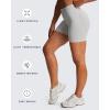 imageAoxjox Impact Seamless Workout Biker Shorts for Women Hidden Scrunch LowHigh Waisted Athletic Running Yoga Short 45quot5quotFeather Beige