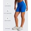 imageAoxjox Impact Seamless Workout Biker Shorts for Women Hidden Scrunch LowHigh Waisted Athletic Running Yoga Short 45quot5quotGalaxy Blue