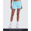 imageAoxjox Impact Seamless Workout Biker Shorts for Women Hidden Scrunch LowHigh Waisted Athletic Running Yoga Short 45quot5quotIce Blue