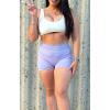 imageAoxjox Impact Seamless Workout Biker Shorts for Women Hidden Scrunch LowHigh Waisted Athletic Running Yoga Short 45quot5quotPeriwinkle