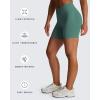 imageAoxjox Impact Seamless Workout Biker Shorts for Women Hidden Scrunch LowHigh Waisted Athletic Running Yoga Short 45quot5quotPistachio