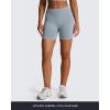 imageAoxjox Impact Seamless Workout Biker Shorts for Women Hidden Scrunch LowHigh Waisted Athletic Running Yoga Short 45quot5quotQuiet Grey