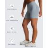 imageAoxjox Impact Seamless Workout Biker Shorts for Women Hidden Scrunch LowHigh Waisted Athletic Running Yoga Short 45quot5quotQuiet Grey