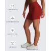 imageAoxjox Impact Seamless Workout Biker Shorts for Women Hidden Scrunch LowHigh Waisted Athletic Running Yoga Short 45quot5quotScarlett Red