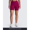 imageAoxjox Refine Seamless Workout Biker Shorts for Women Low Waisted Hidden Scrunch Athletic Running Yoga Short 5quotBerry Red