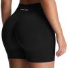 imageAoxjox Refine Seamless Workout Biker Shorts for Women Low Waisted Hidden Scrunch Athletic Running Yoga Short 5quotBlack