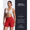 imageAoxjox Refine Seamless Workout Biker Shorts for Women Low Waisted Hidden Scrunch Athletic Running Yoga Short 5quotRacing Red