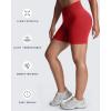 imageAoxjox Refine Seamless Workout Biker Shorts for Women Low Waisted Hidden Scrunch Athletic Running Yoga Short 5quotRacing Red