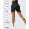 imageAoxjox Scarlett Workout Biker Shorts for Women Tummy Control High Waisted Hidden Scrunch Athletic Gym Running Yoga Short 6quotBlack