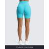 imageAoxjox Scarlett Workout Biker Shorts for Women Tummy Control High Waisted Hidden Scrunch Athletic Gym Running Yoga Short 6quotCascade Blue