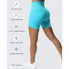 imageAoxjox Scarlett Workout Biker Shorts for Women Tummy Control High Waisted Hidden Scrunch Athletic Gym Running Yoga Short 6quotCascade Blue