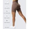 imageAoxjox Scarlett Workout Biker Shorts for Women Tummy Control High Waisted Hidden Scrunch Athletic Gym Running Yoga Short 6quotFudge Coffee
