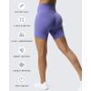 imageAoxjox Scarlett Workout Biker Shorts for Women Tummy Control High Waisted Hidden Scrunch Athletic Gym Running Yoga Short 6quotViolet