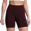 imageAoxjox Seamless Asset Workout Biker Shorts for Women Tummy Control High Waisted Athletic Scrunch Gym Running Yoga Short 5quot6quotBlack Berry Marl