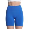 imageAoxjox Seamless Asset Workout Biker Shorts for Women Tummy Control High Waisted Athletic Scrunch Gym Running Yoga Short 5quot6quotBlue