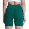imageAoxjox Seamless Asset Workout Biker Shorts for Women Tummy Control High Waisted Athletic Scrunch Gym Running Yoga Short 5quot6quotDarkest Pine
