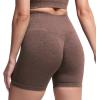 imageAoxjox Seamless Asset Workout Biker Shorts for Women Tummy Control High Waisted Athletic Scrunch Gym Running Yoga Short 5quot6quotFudge Coffee Marl