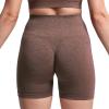 imageAoxjox Seamless Asset Workout Biker Shorts for Women Tummy Control High Waisted Athletic Scrunch Gym Running Yoga Short 5quot6quotFudge Coffee Marl