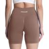imageAoxjox Seamless Asset Workout Biker Shorts for Women Tummy Control High Waisted Athletic Scrunch Gym Running Yoga Short 5quot6quotLight Brown