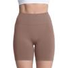imageAoxjox Seamless Asset Workout Biker Shorts for Women Tummy Control High Waisted Athletic Scrunch Gym Running Yoga Short 5quot6quotLight Brown