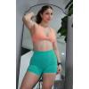 imageAoxjox Seamless Asset Workout Biker Shorts for Women Tummy Control High Waisted Athletic Scrunch Gym Running Yoga Short 5quot6quotMint Leaf