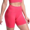 imageAoxjox Seamless Asset Workout Biker Shorts for Women Tummy Control High Waisted Athletic Scrunch Gym Running Yoga Short 5quot6quotRose Red