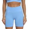 imageAoxjox Seamless Asset Workout Biker Shorts for Women Tummy Control High Waisted Athletic Scrunch Gym Running Yoga Short 5quot6quotSky Blue