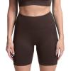 imageAoxjox Seamless Asset Workout Biker Shorts for Women Tummy Control High Waisted Athletic Scrunch Gym Running Yoga Short 5quot6quotSlate Coffee