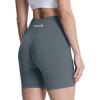 imageAoxjox Seamless Asset Workout Biker Shorts for Women Tummy Control High Waisted Athletic Scrunch Gym Running Yoga Short 5quot6quotSteel