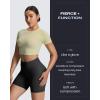 imageAoxjox Seamless Workout Biker Shorts for Women Impact Hidden Scrunch Low Waisted Athletic Running Yoga Short 35quot45quot6quotBlack