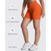 imageAoxjox Seamless Workout Biker Shorts for Women Impact Hidden Scrunch Low Waisted Athletic Running Yoga Short 35quot45quot6quotFiery Orange