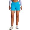 imageAoxjox Vanity Workout Biker Shorts for Women V Waist Tummy Control High Waisted Hidden Scrunch Running Yoga Short 45quotBlithe Blue