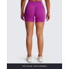 imageAoxjox Vanity Workout Biker Shorts for Women V Waist Tummy Control High Waisted Hidden Scrunch Running Yoga Short 45quotPurple