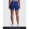 imageAoxjox Velma Workout Biker Shorts for Women Color Block CrossWaist High Waisted Exercise Gym Running Yoga Short 6quotBellwether BlueAiry Blue
