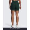 imageAoxjox Velma Workout Biker Shorts for Women Color Block CrossWaist High Waisted Exercise Gym Running Yoga Short 6quotForest GreenSage Green