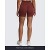 imageAoxjox Velma Workout Biker Shorts for Women Color Block CrossWaist High Waisted Exercise Gym Running Yoga Short 6quotRum RaisinMulch