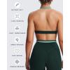 imageAoxjox Womens Color Block Halter Workout Sports Bras Fitness Athletic Vanessa Bra Yoga Crop TankForest GreenSage Green