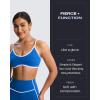 imageAoxjox Womens Color Block Workout Sports Bras Fitness Lexi Lined Strappy Bra Athletic Yoga Crop TankDirectoire BlueWhite