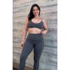 imageAoxjox Womens Color Block Workout Sports Bras Fitness Lexi Lined Strappy Bra Athletic Yoga Crop TankIron GreyGrey