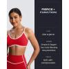 imageAoxjox Womens Color Block Workout Sports Bras Fitness Lexi Lined Strappy Bra Athletic Yoga Crop TankRacing RedWhite