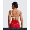 imageAoxjox Womens Color Block Workout Sports Bras Fitness Lexi Lined Strappy Bra Athletic Yoga Crop TankRacing RedWhite