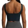 imageAoxjox Womens Workout Brooke Tank Crop Curve Longline Fitness Sports Bras Training Gym Bra YogaBlueberry