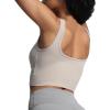 imageAoxjox Womens Workout Brooke Tank Crop Curve Longline Fitness Sports Bras Training Gym Bra YogaMink