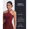 imageAoxjox Womens Workout CrossNeck Sport Bras Fitness Elanor Bra Yoga Crop TankBurgundy