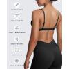imageAoxjox Womens Workout Deep V Adjustable Sport Bras Fitness Serena Bra Yoga Crop TankBlack